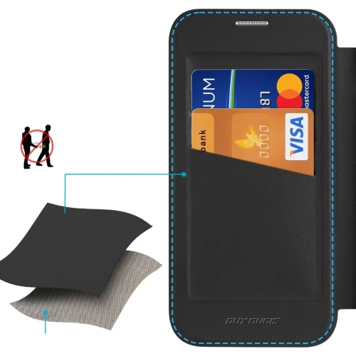 Etui z klapką Dux Ducis Skin X Pro MagSafe do Apple iPhone 17 Pro czarne