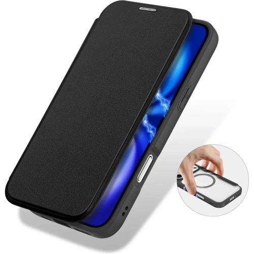 Etui z klapką Dux Ducis Skin X Pro MagSafe do Apple iPhone 17 Pro Max czarne