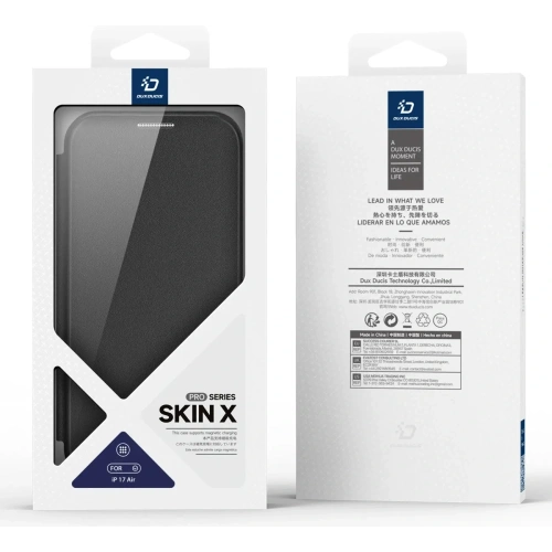 Etui z klapką Dux Ducis Skin X Pro MagSafe do Apple iPhone Air czarne