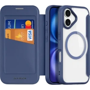 Etui z klapką Dux Ducis Skin X Pro MagSafe do Apple iPhone 17 niebieskie