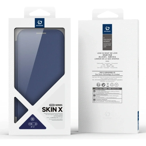Etui z klapką Dux Ducis Skin X Pro MagSafe do Apple iPhone Air niebieskie