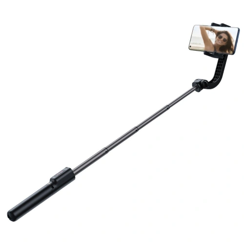 Gimbal jednoosiowy / selfie stick / statyw Baseus Lovely z funkcją tripoda, Bluetooth (czarny)