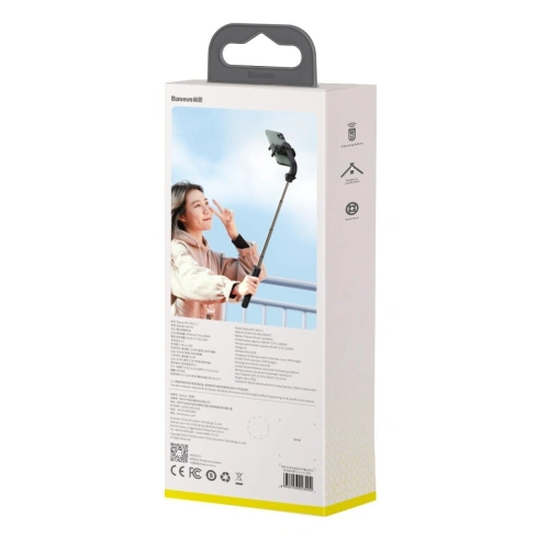 Gimbal jednoosiowy / selfie stick / statyw Baseus Lovely z funkcją tripoda, Bluetooth (czarny)