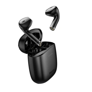 Bezprzewodowe słuchawki Baseus Encok W04 TWS, Bluetooth 5.0 (czarne)