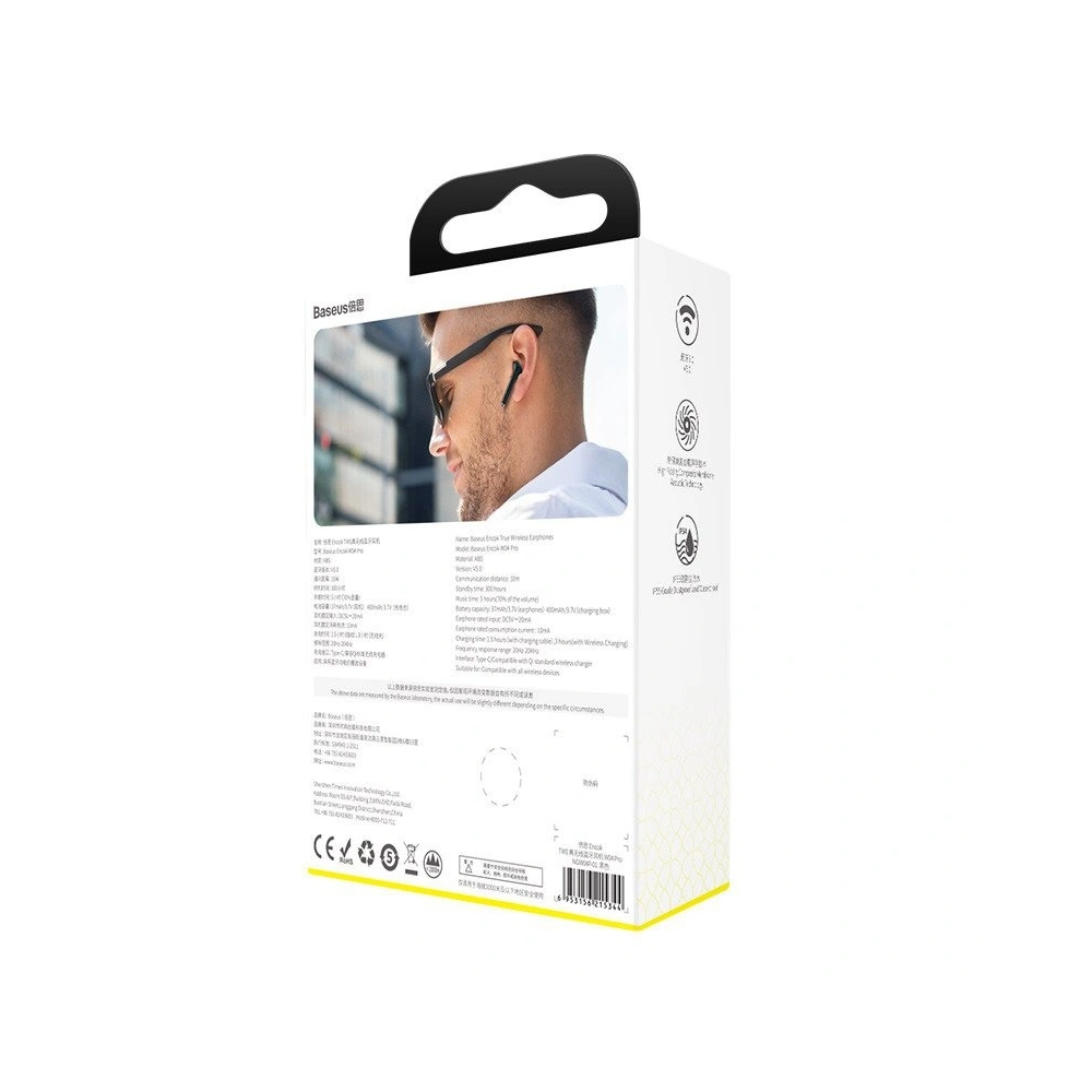 Hurtownia GSM - Bezdrátová sluchátka Baseus Encok W04 TWS, Bluetooth 5.0 (černá) - BSU1561BLK - {ean13} - Hurt