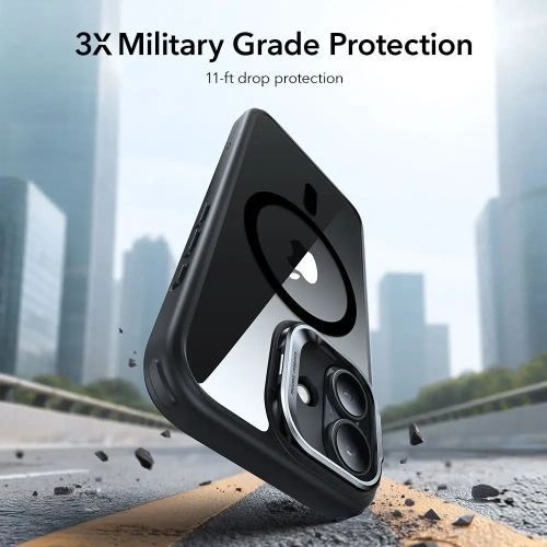 Etui ESR Classic Hybrid Kickstand MagSafe do Apple iPhone 17 Clear/black