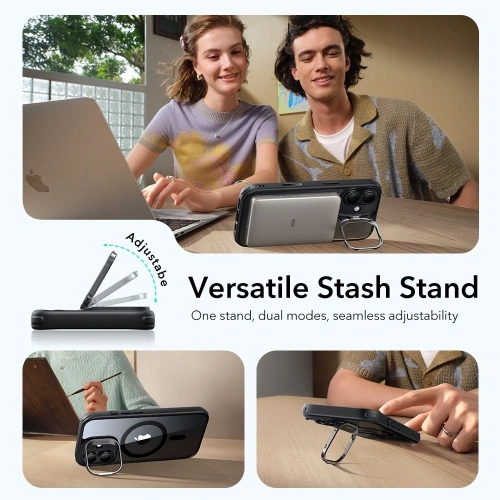 Etui ESR Classic Hybrid Kickstand MagSafe do Apple iPhone 17 Clear/black