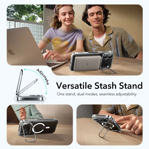 Etui ESR Classic Hybrid Kickstand MagSafe do Apple iPhone 17 Pro Max Clear