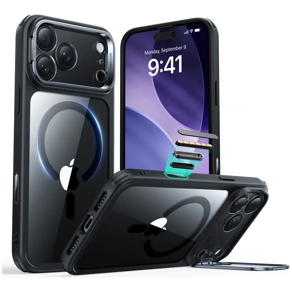 Etui ESR Classic Hybrid Kickstand MagSafe do Apple iPhone 17 Pro Max Clear/black