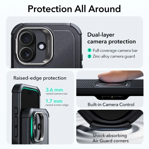 Etui ESR Cyber Kickstand MagSafe do Apple iPhone 17 Black