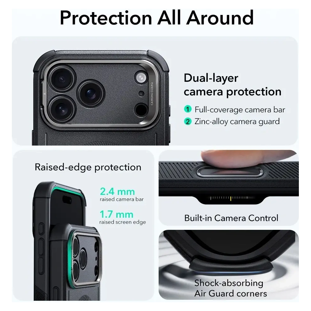 Etui ESR Cyber Kickstand MagSafe do Apple iPhone 17 Pro Black