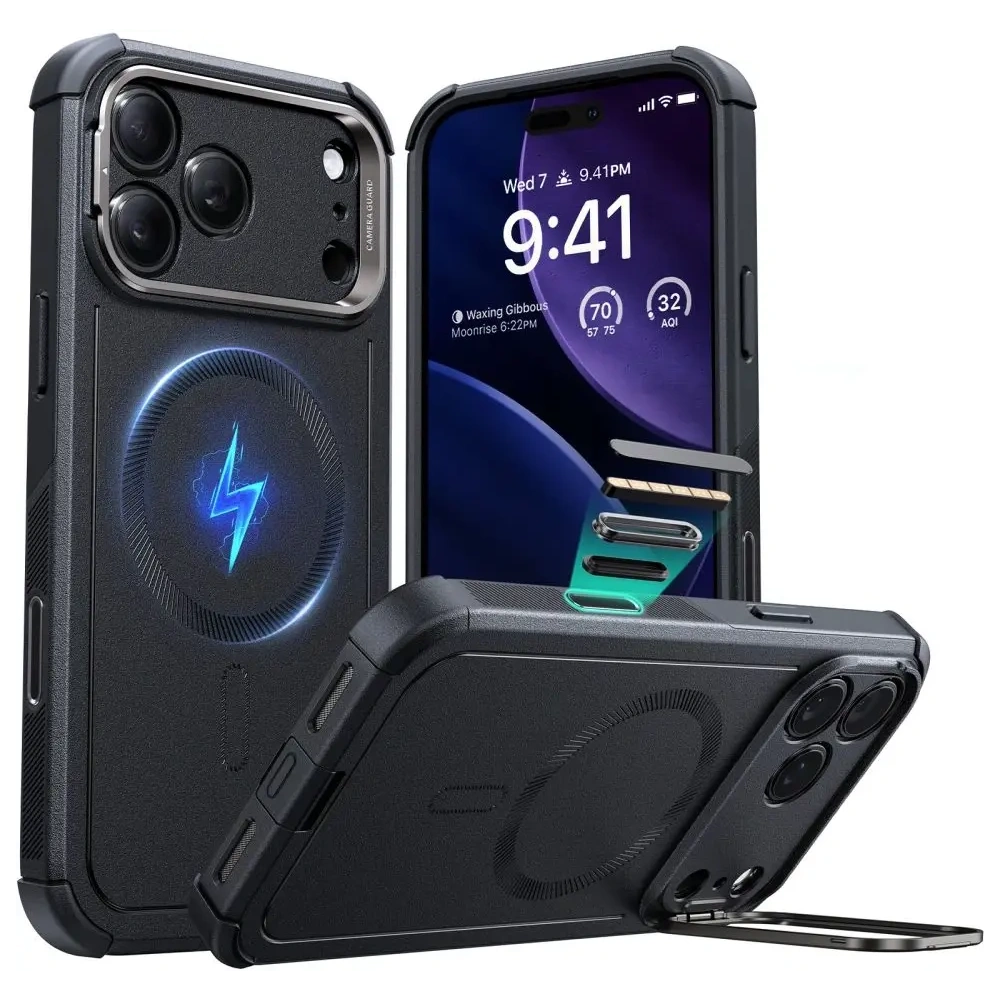 Etui ESR Cyber Kickstand MagSafe do Apple iPhone 17 Pro Max Black