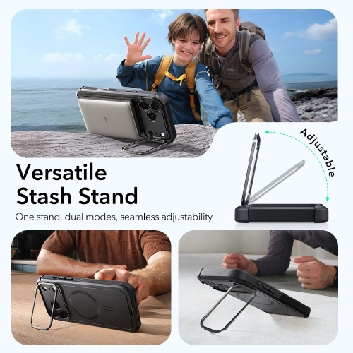 Etui ESR Cyber Kickstand MagSafe do Apple iPhone 17 Pro Max Black