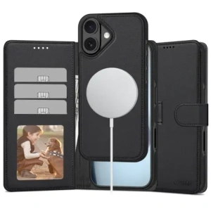 Etui z klapką Tech-protect Wallet MagSafe do Apple iPhone 17 Matte Black