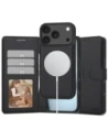 Etui z klapką Tech-protect Wallet MagSafe do Apple iPhone 17 Pro Matte Black