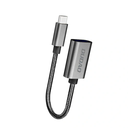 Adapter Dudao L15T OTG przejściówka USB-C / USB-A szary