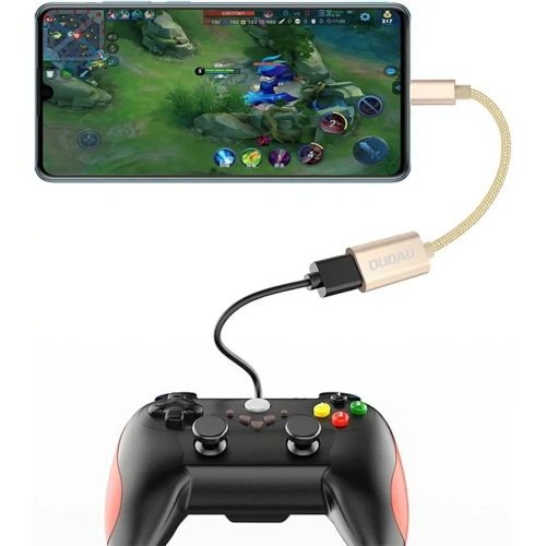 Adapter Dudao L15T OTG przejściówka USB-C / USB-A szary