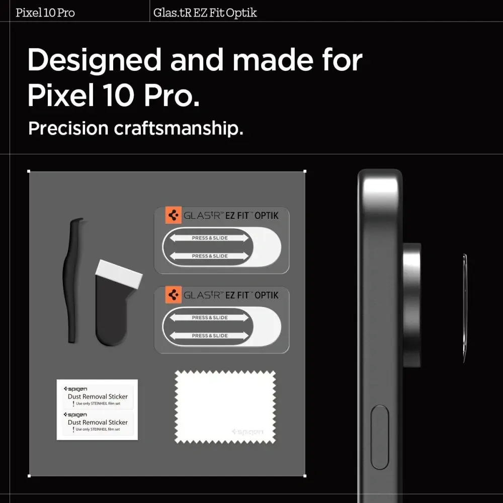 Osłona aparatu Spigen Optik Glas.tr Camera Protector do Google Pixel 10 Pro Crystal Clear [2 PACK]