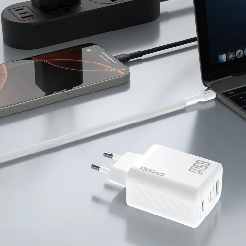 Ładowarka sieciowa Dudao A29 65W GaN 2xUSB-C, USB-A biała