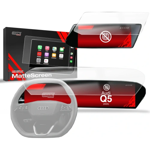 Folia matowa GrizzGlass CarDisplay Protection do Audi Q5 14,5" (2025) [2w1]