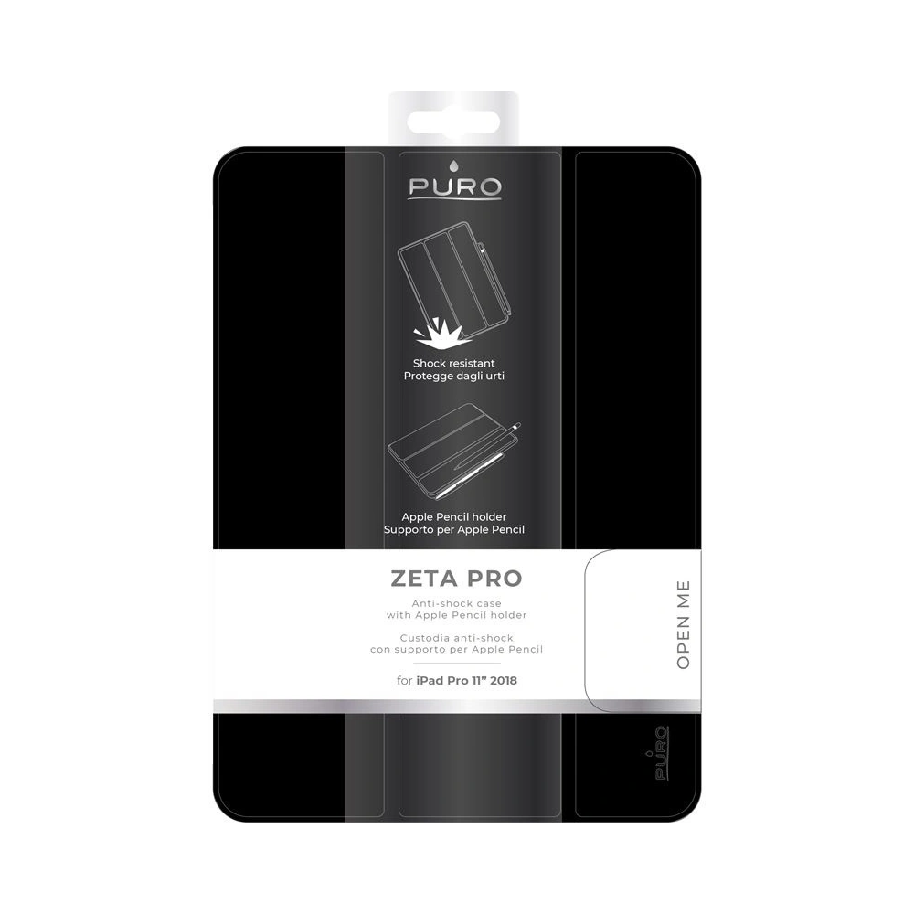 Wholesale PURO Booklet Zeta Pro - Apple iPad Pro 11 w/Magnet & Stand up with Apple Pencil charging (black) - PUR001BLK - {ean13} - Hurt