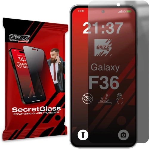 Matowe szkło prywatyzujące GrizzGlass SecretGlass do Samsung Galaxy F36