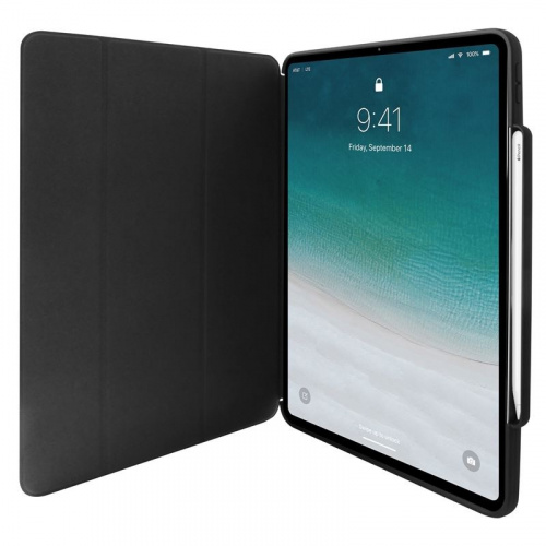 Puro Distributor - 8033830274534 - PUR002BLK - PURO Booklet Zeta Pro - Apple iPad Pro 12.9 (2018) w/Magnet & Stand up with Apple Pencil charging (black) - B2B homescreen