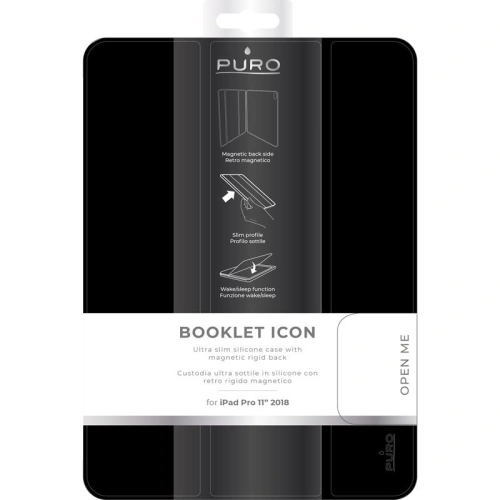 Etui PURO ICON Booklet Case Apple iPad Pro 11 2018 (1. generacji) w/Magnet & Stand up (czarny)