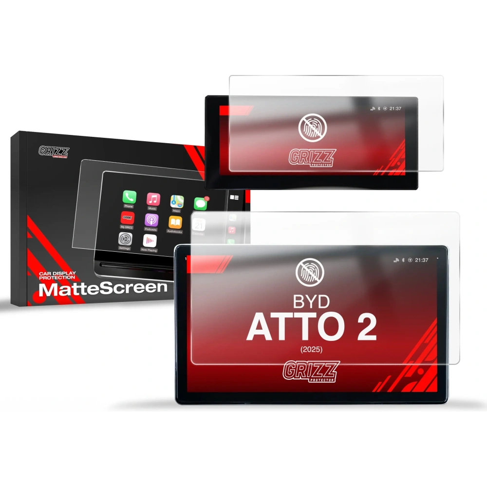 Folia matowa GrizzGlass CarDisplay Protection do BYD ATTO 2 10,1" (2025) [2w1]