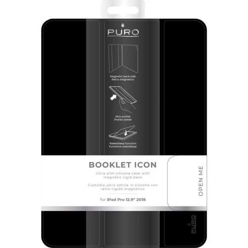 Etui PURO ICON Booklet Case Apple iPad Pro 12.9 2018 (3. generacji) w/Magnet & Stand up (Czarny)