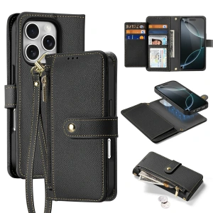 Etui z klapką Dux Ducis Lawa do Apple iPhone 16 Pro Max czarne