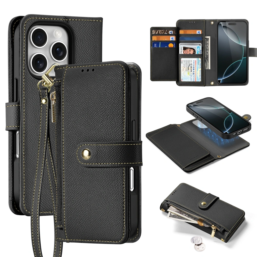 Etui z klapką Dux Ducis Lawa do Apple iPhone 16 Pro Max czarne
