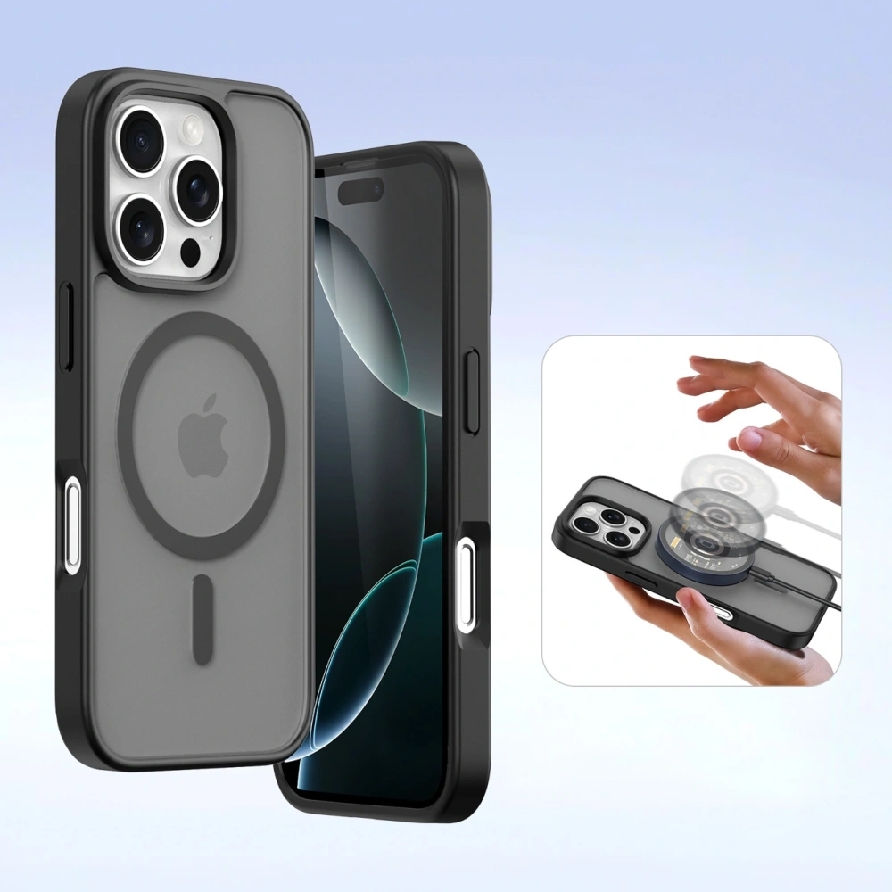 Etui z klapką Dux Ducis Lawa do Apple iPhone 16 Pro Max czarne