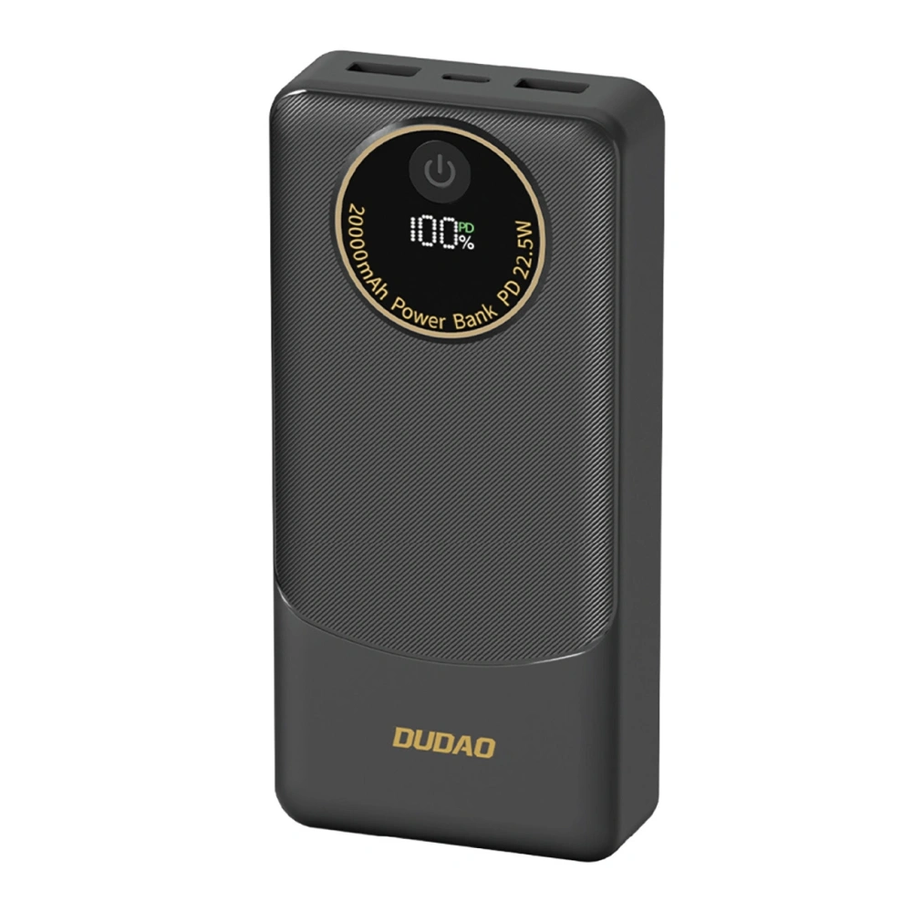 Powerbank Dudao K12Pro 22.5W PD 20000mAh USB-A, USB-C czarny
