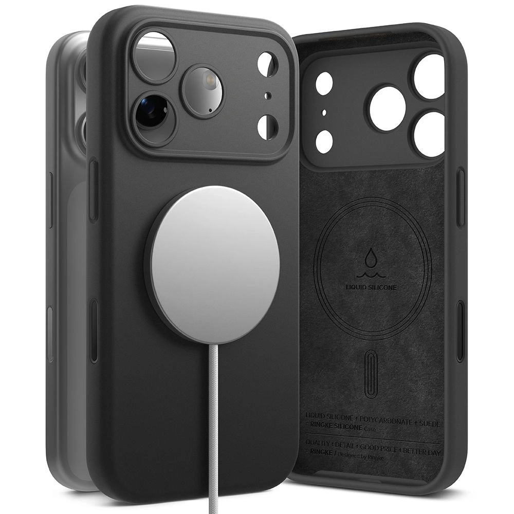 Etui Ringke Silicone Magnetic MagSafe do Apple iPhone 17 Pro Max Black