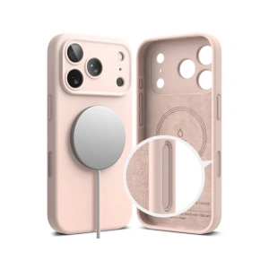 Etui Ringke Silicone Magnetic MagSafe do Apple iPhone 17 Pro Max Pink Sand