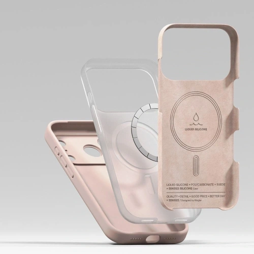Etui Ringke Silicone Magnetic MagSafe do Apple iPhone 17 Pro Max Pink Sand