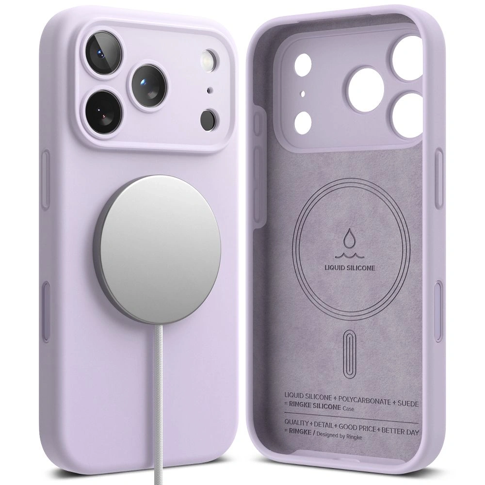 Etui Ringke Silicone Magnetic MagSafe do Apple iPhone 17 Pro Max Light Purple