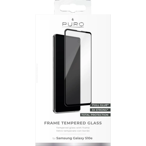 Szkło hartowane PURO Frame Tempered Glass Samsung Galaxy S10e (czarna ramka)