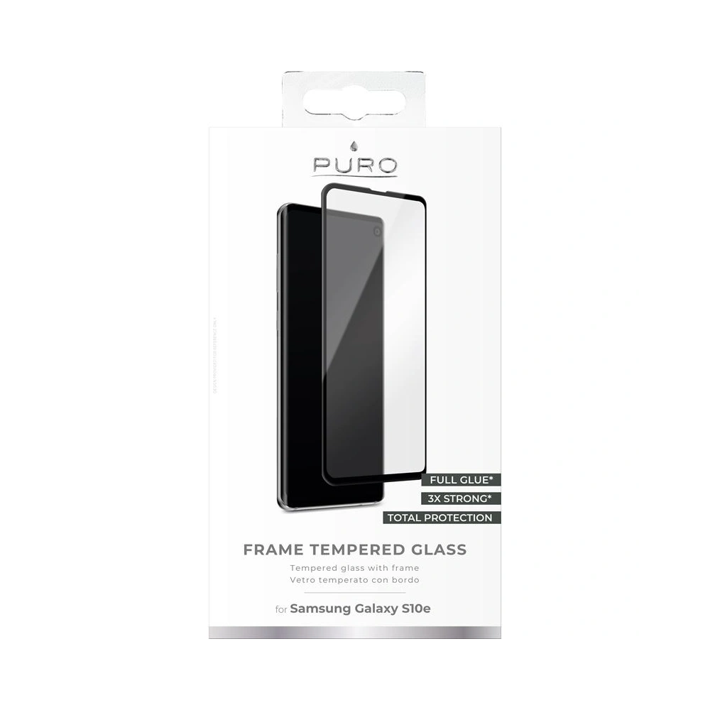 Hurtownia GSM - Sklo tvrzené PURO Frame Tempered Glass Samsung Galaxy S10e (černý rámeček) - PUR010BLK - {ean13} - Hurt
