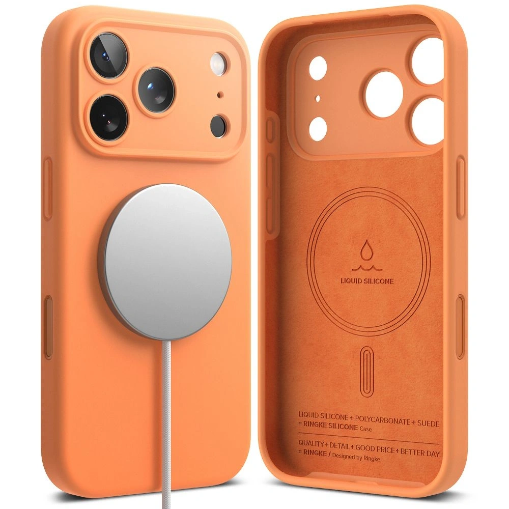 Etui Ringke Silicone Magnetic MagSafe do Apple iPhone 17 Pro Max Tangerine