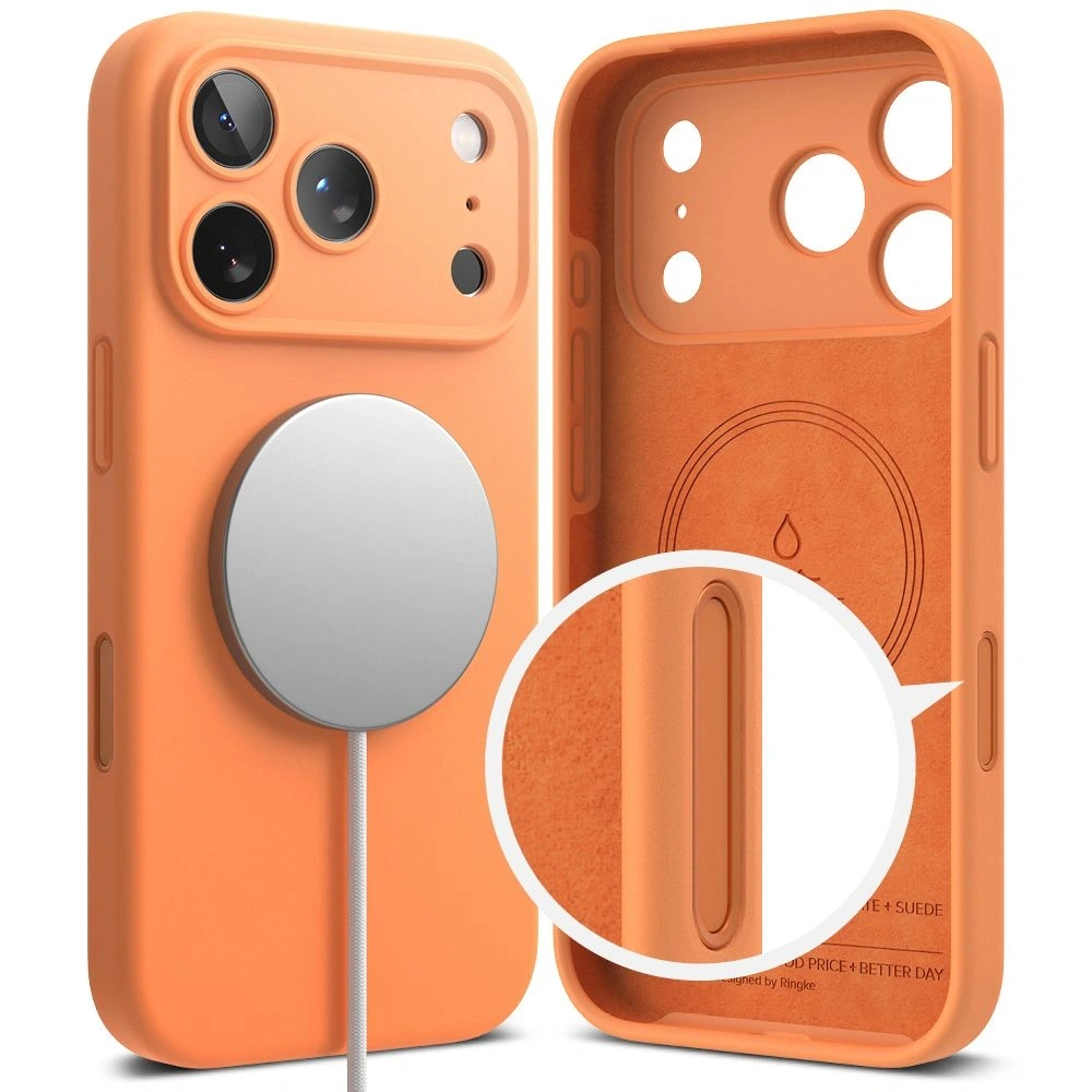 Etui Ringke Silicone Magnetic MagSafe do Apple iPhone 17 Pro Max Tangerine