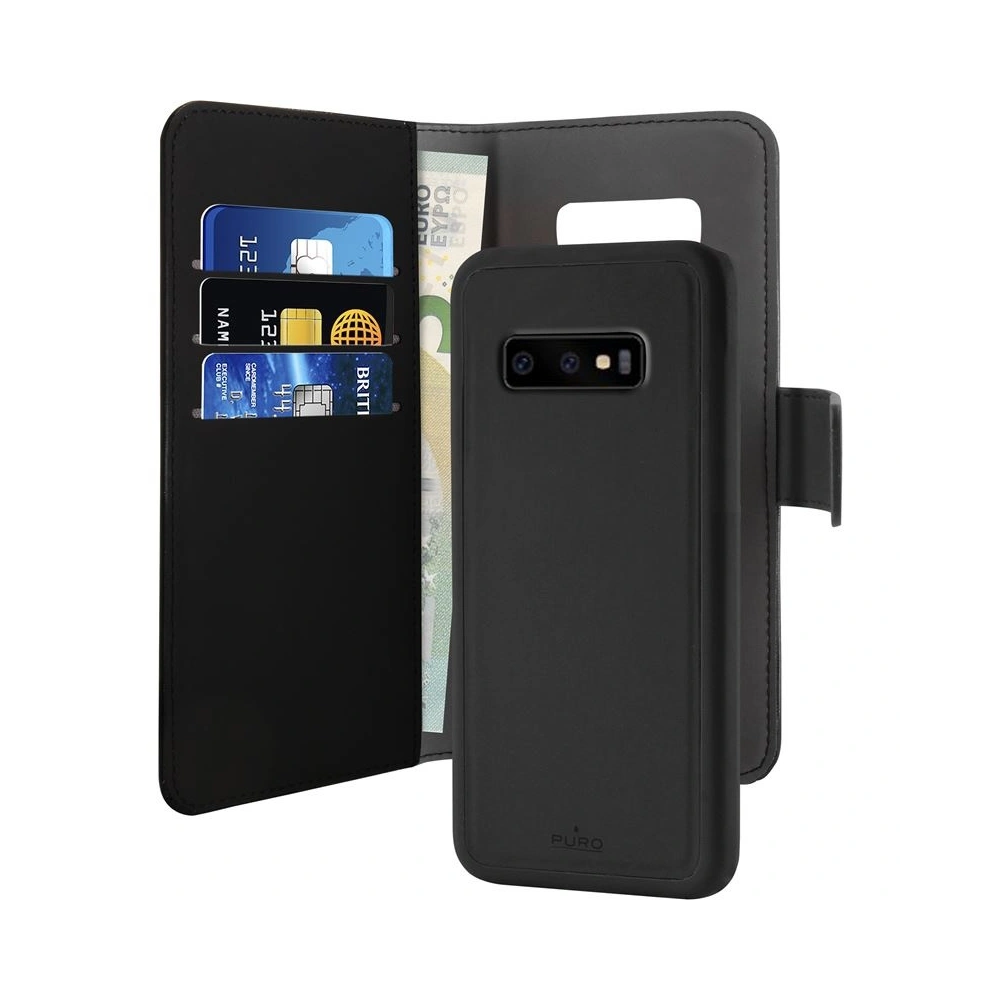 Hurtownia GSM - Etui PURO Wallet Detachable 2w1 Samsung Galaxy S10 (černý) - PUR011BLK - {ean13} - Hurt