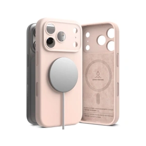 Etui Ringke Silicone Magnetic MagSafe do Apple iPhone 17 Pro Pink Sand