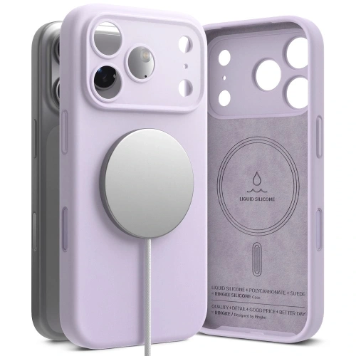 Etui Ringke Silicone Magnetic MagSafe do Apple iPhone 17 Pro Light Purple