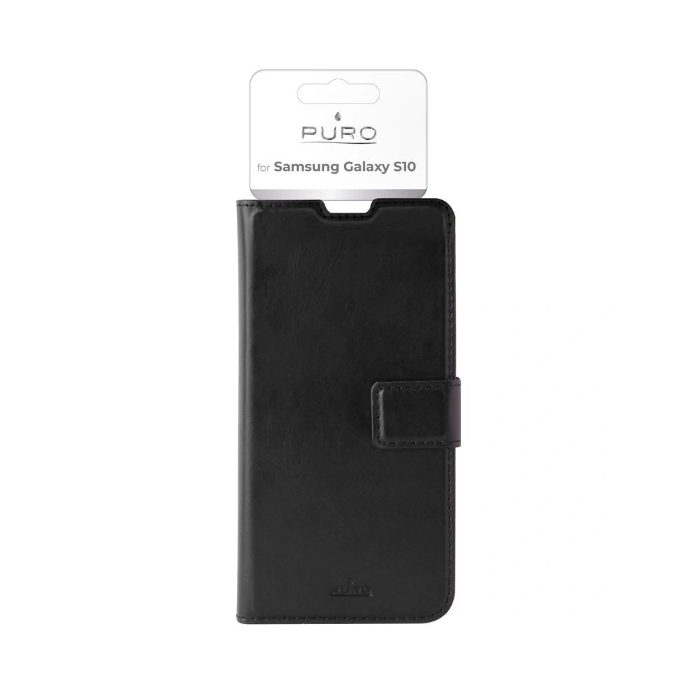 Hurtownia GSM - Etui PURO Booklet Wallet Case Samsung Galaxy S10 mit Kartenfächern + Standfunktion (schwarz) - PUR012BLK - {ean13} - Hurt