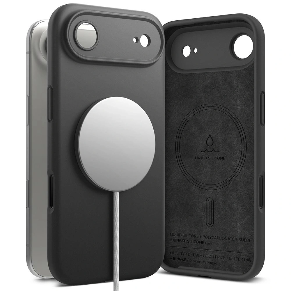 Etui Ringke Silicone Magnetic MagSafe do Apple iPhone 17 Air Black
