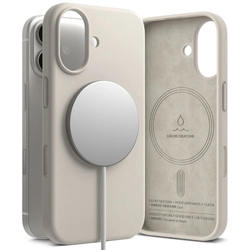 Etui Ringke Silicone Magnetic MagSafe do Apple iPhone 17 Stone