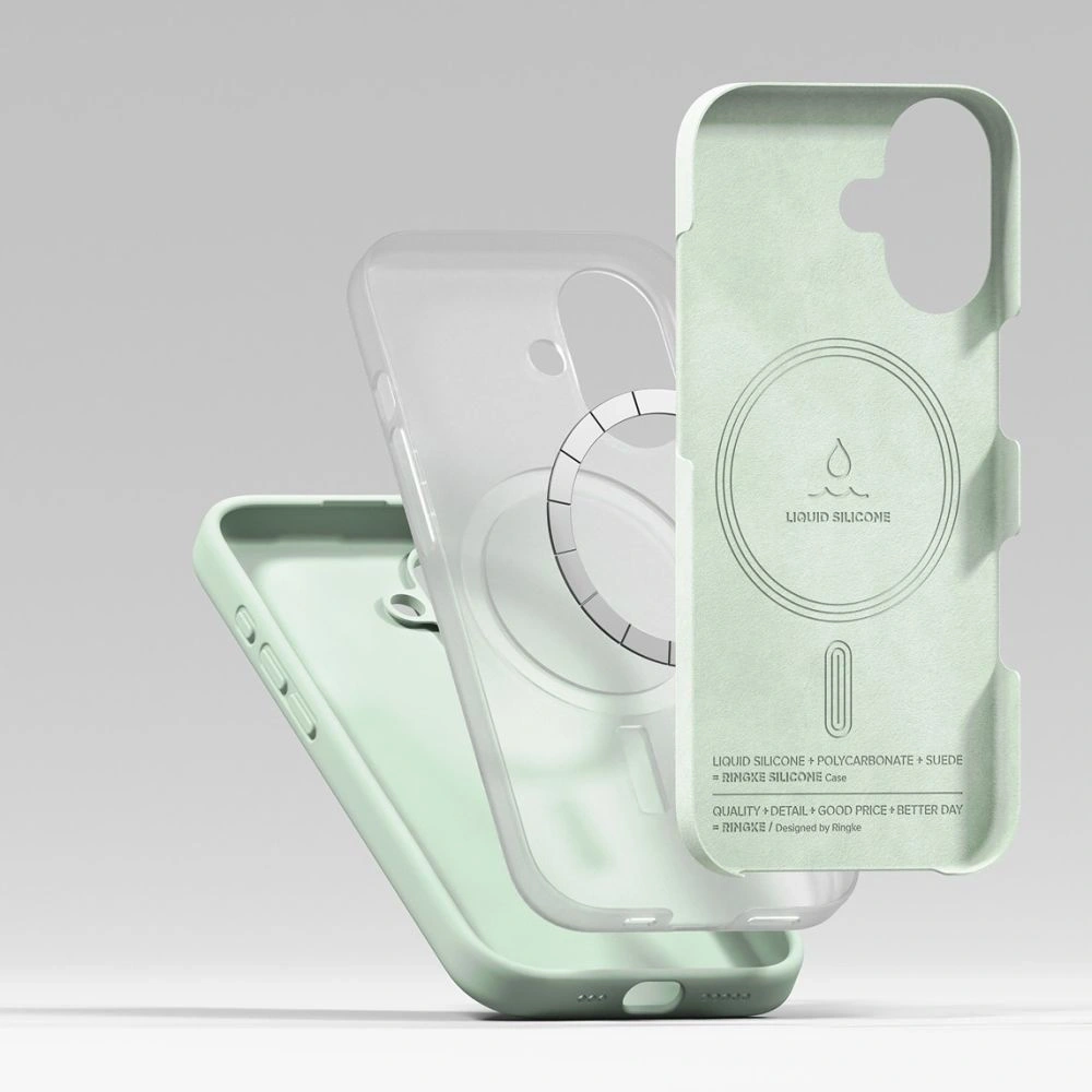 Etui Ringke Silicone Magnetic MagSafe do Apple iPhone 17 Soft Mint