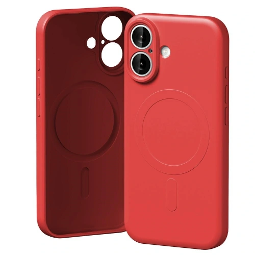 Etui Mercury Semi-Silicone MagSafe do Apple iPhone 17 czerwony